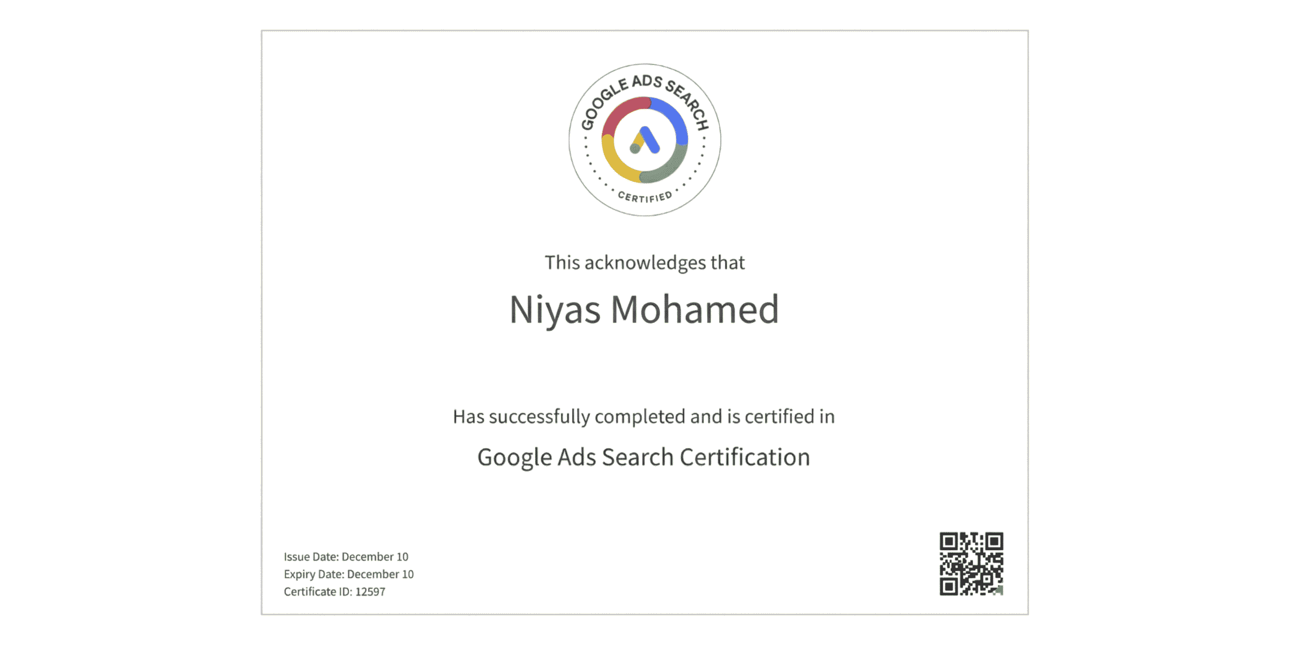 Google Ads Certification
