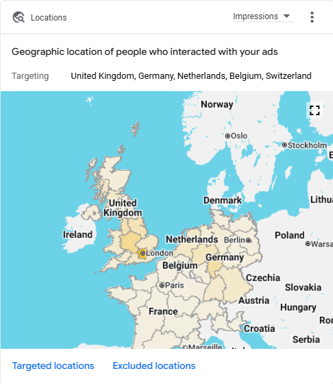 Location targeting map
